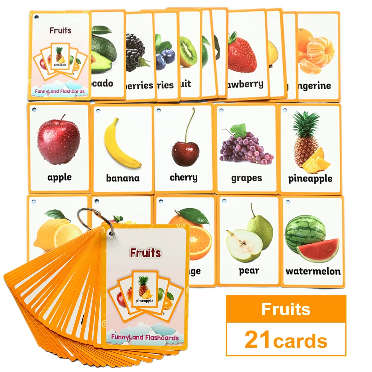 Kids Montessori English Word Flashcards