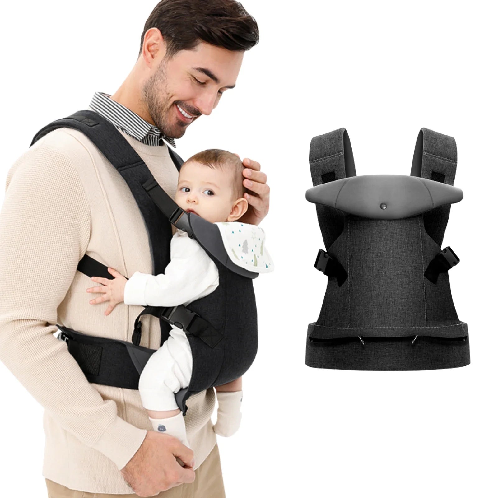 Foldable Baby Carrier with Hip Seat