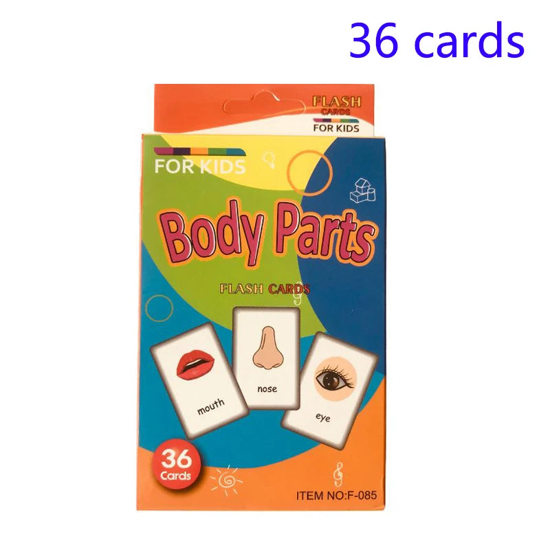 Montessori Kids English Learning Flashcards
