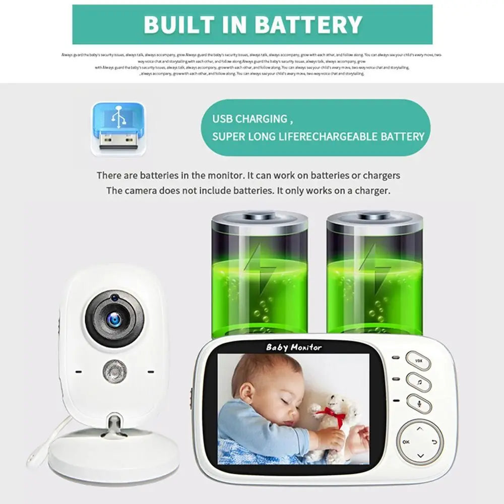 3.5 Inch Wireless Video Baby Monitor