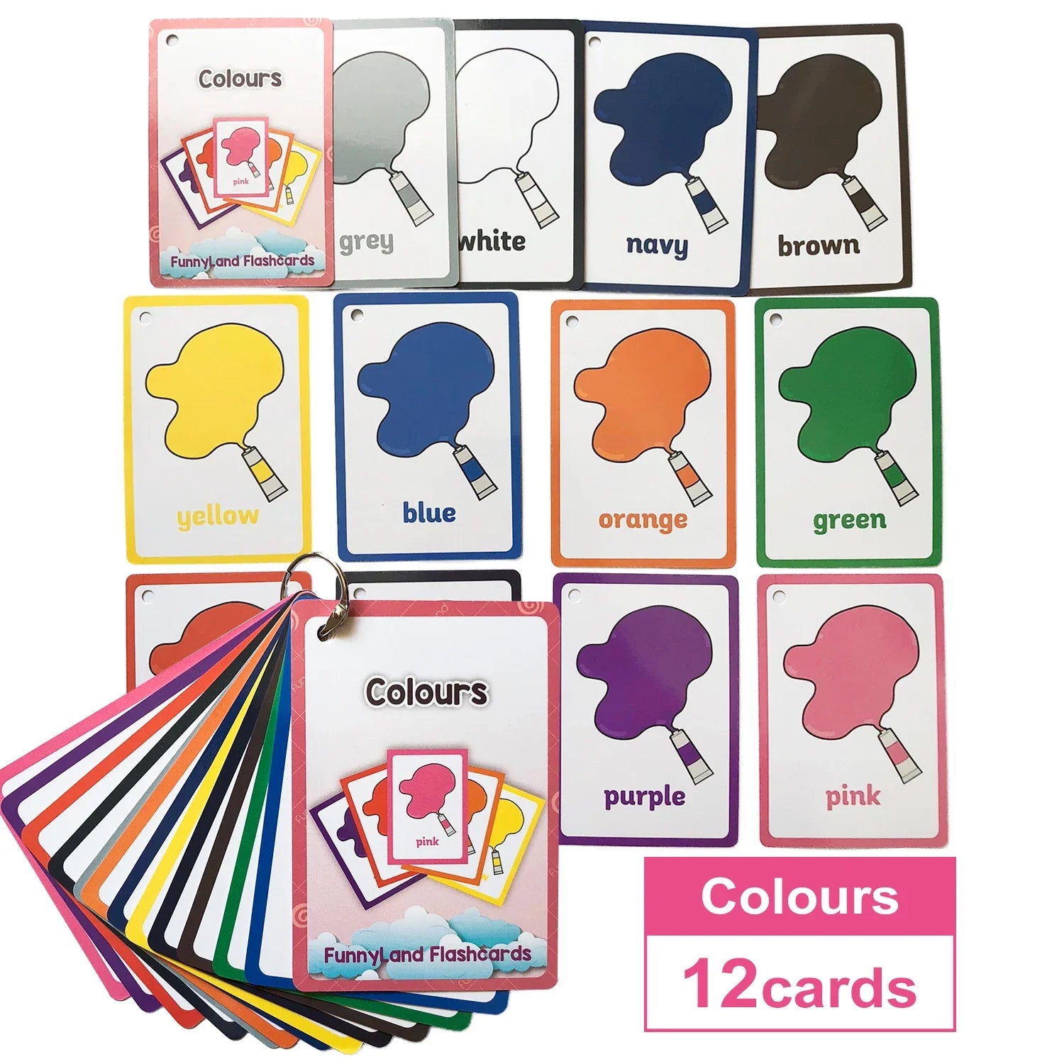 Kids Montessori English Word Flashcards