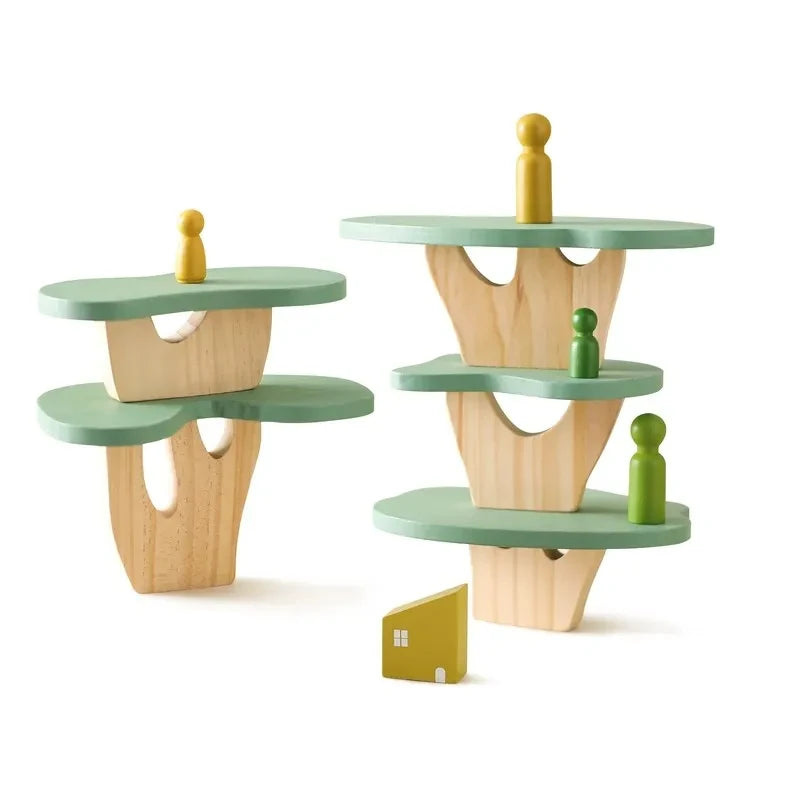 Montessori Sensory Wooden Stacking Toys