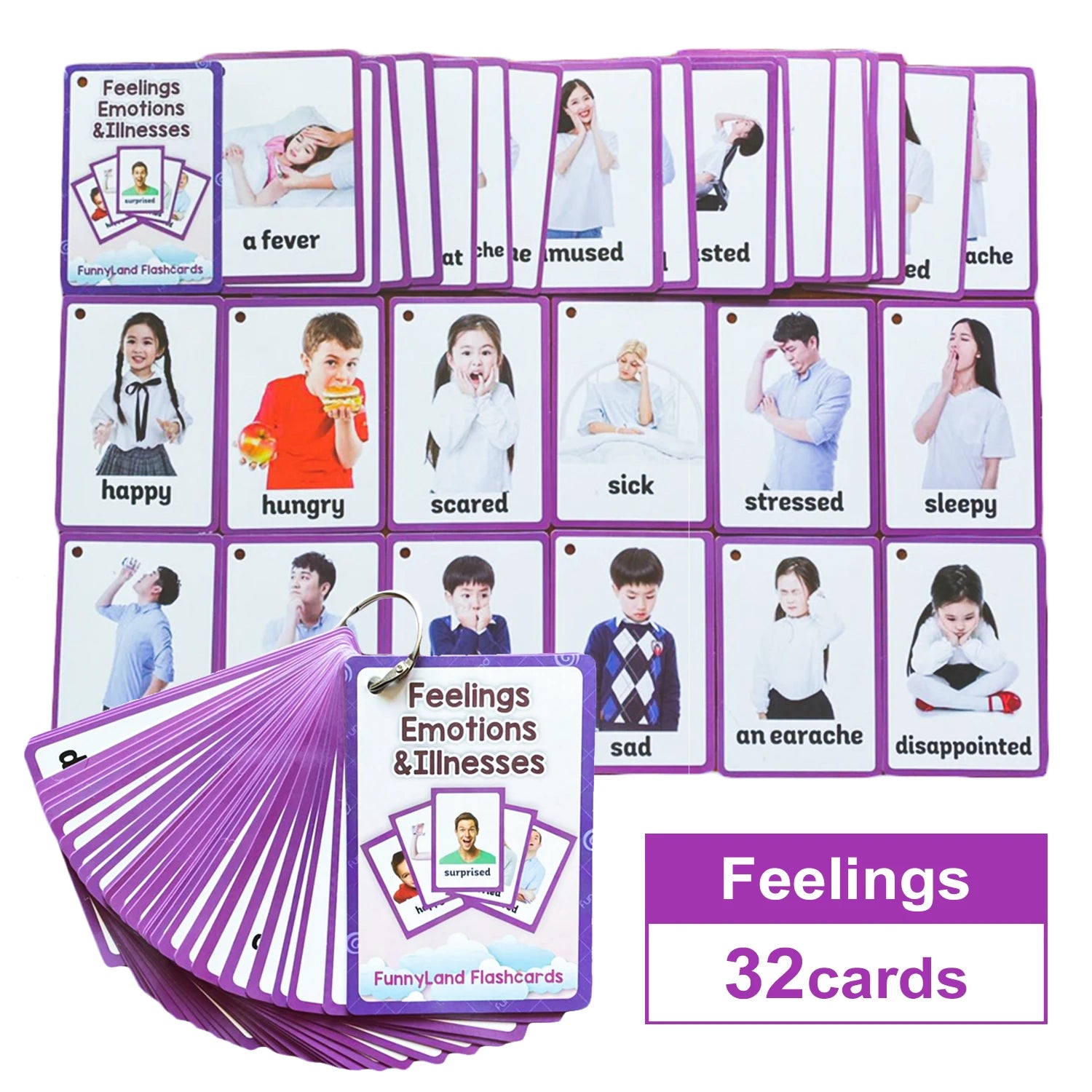 Kids Montessori English Word Flashcards