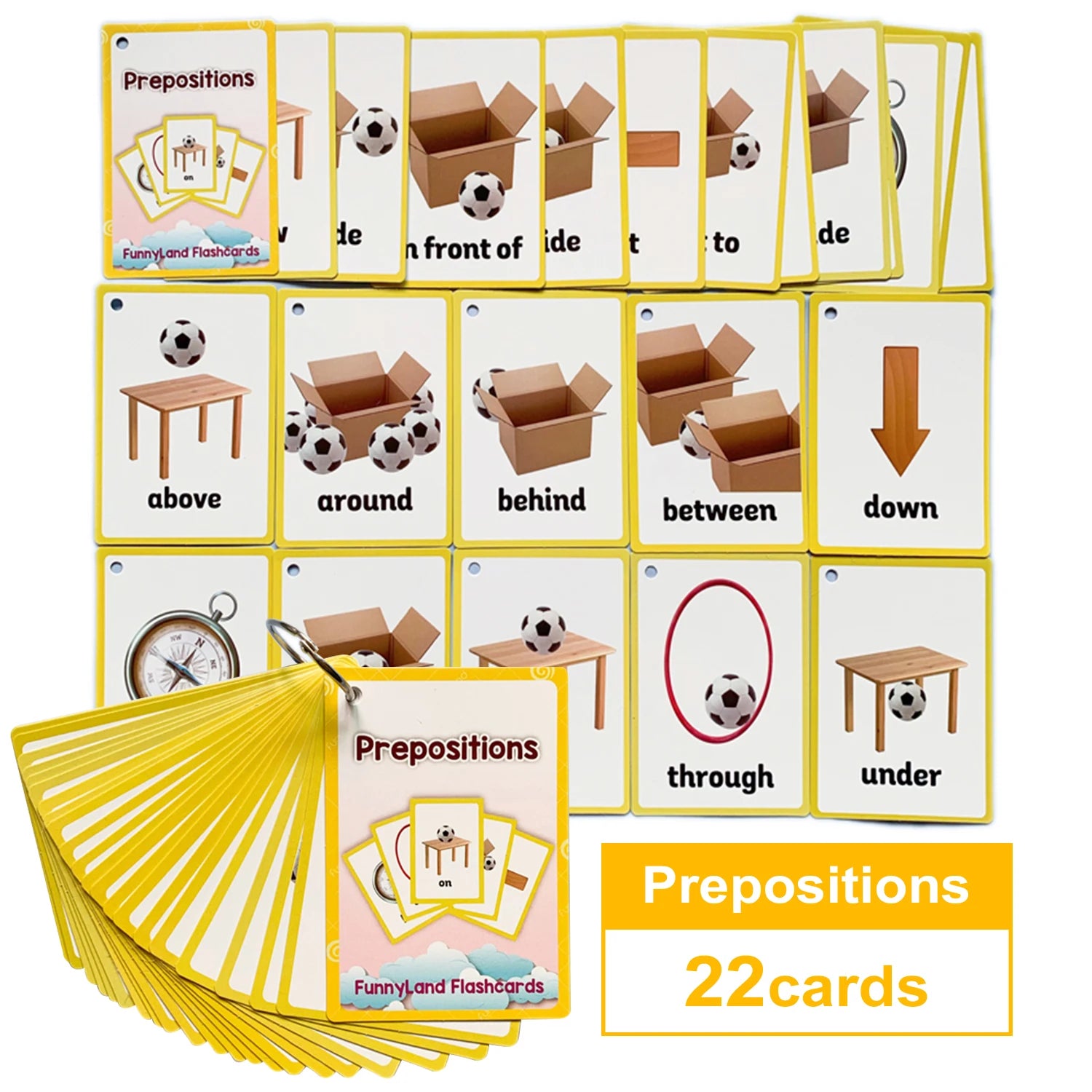 Kids Montessori English Word Flashcards