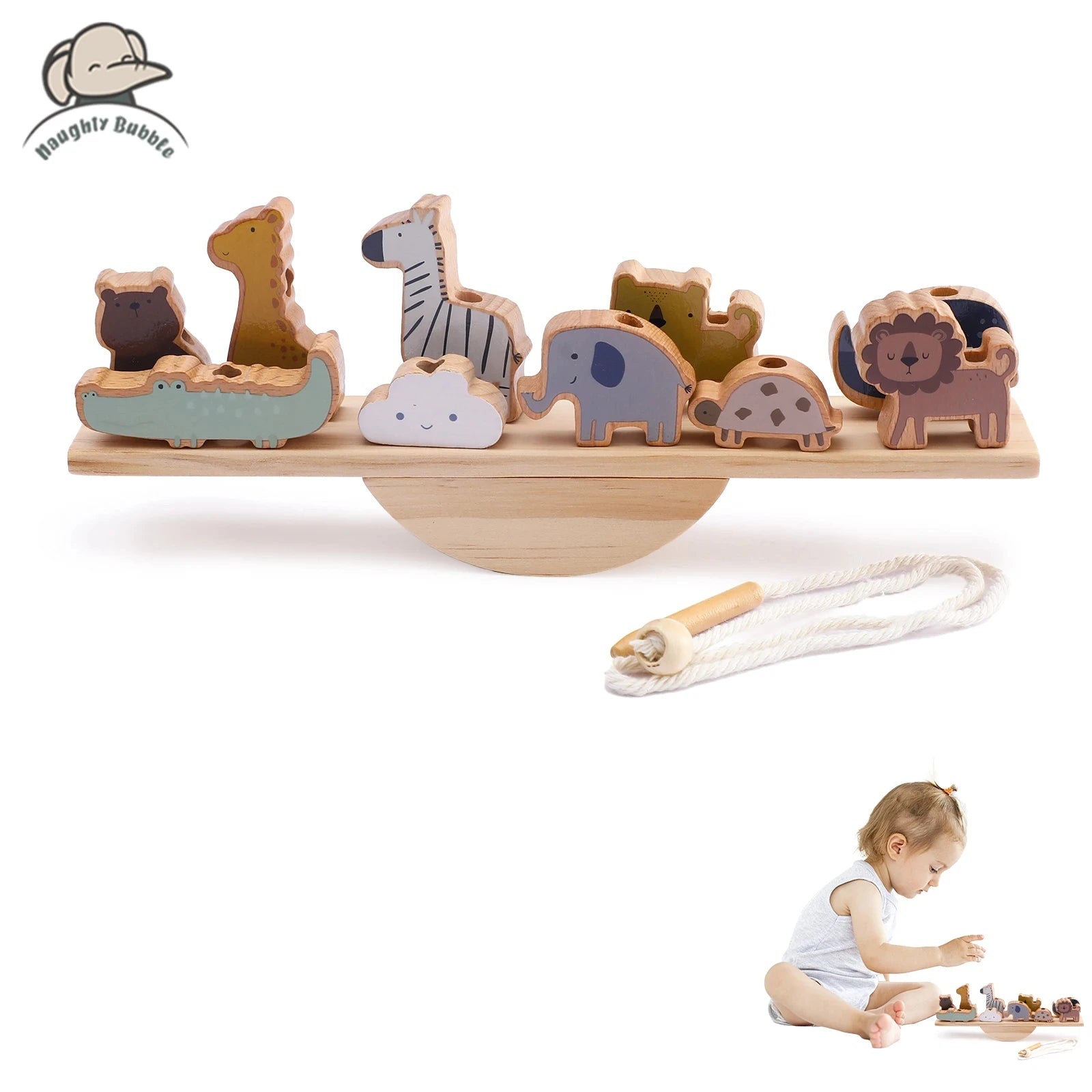 Montessori Sensory Wooden Stacking Toys