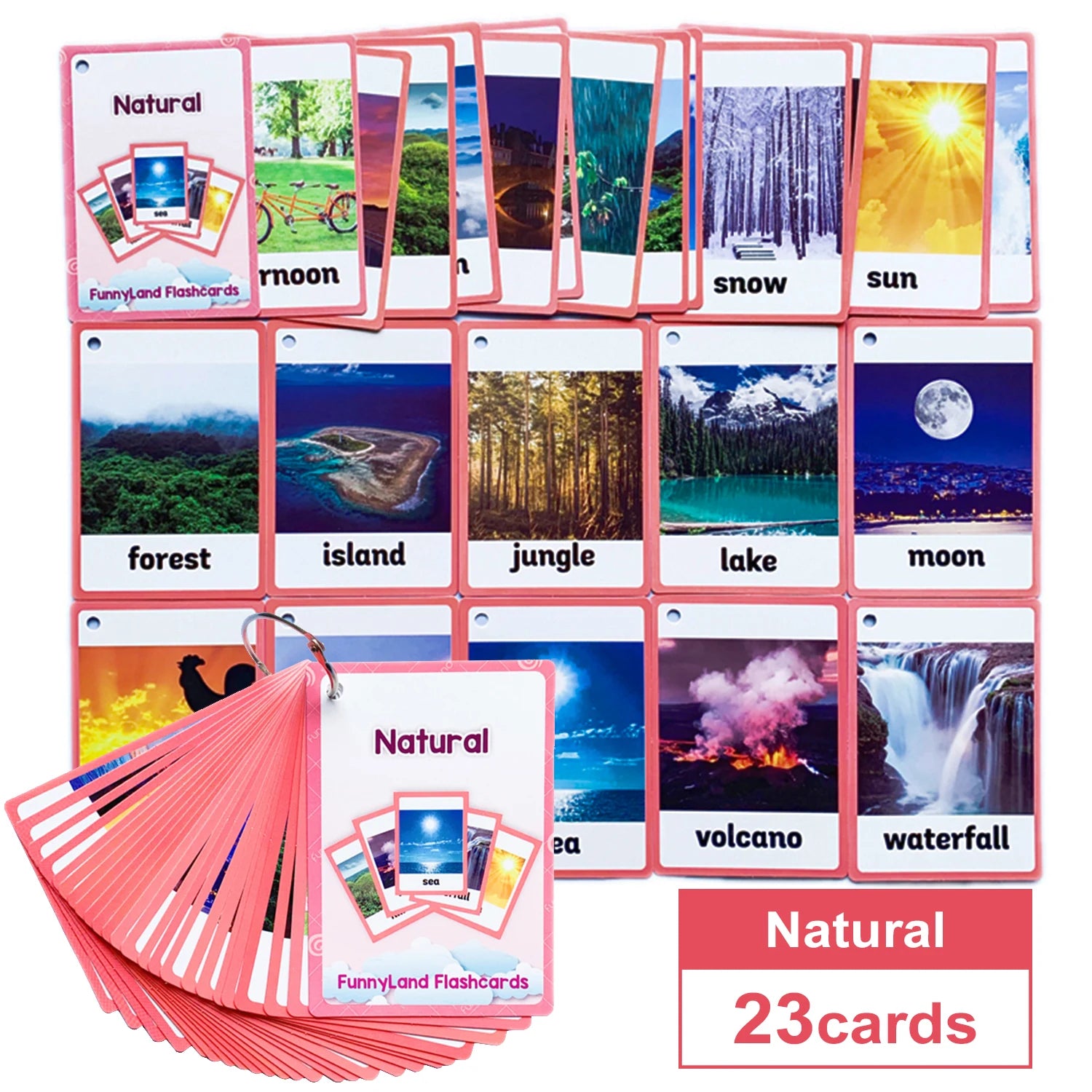 Kids Montessori English Word Flashcards