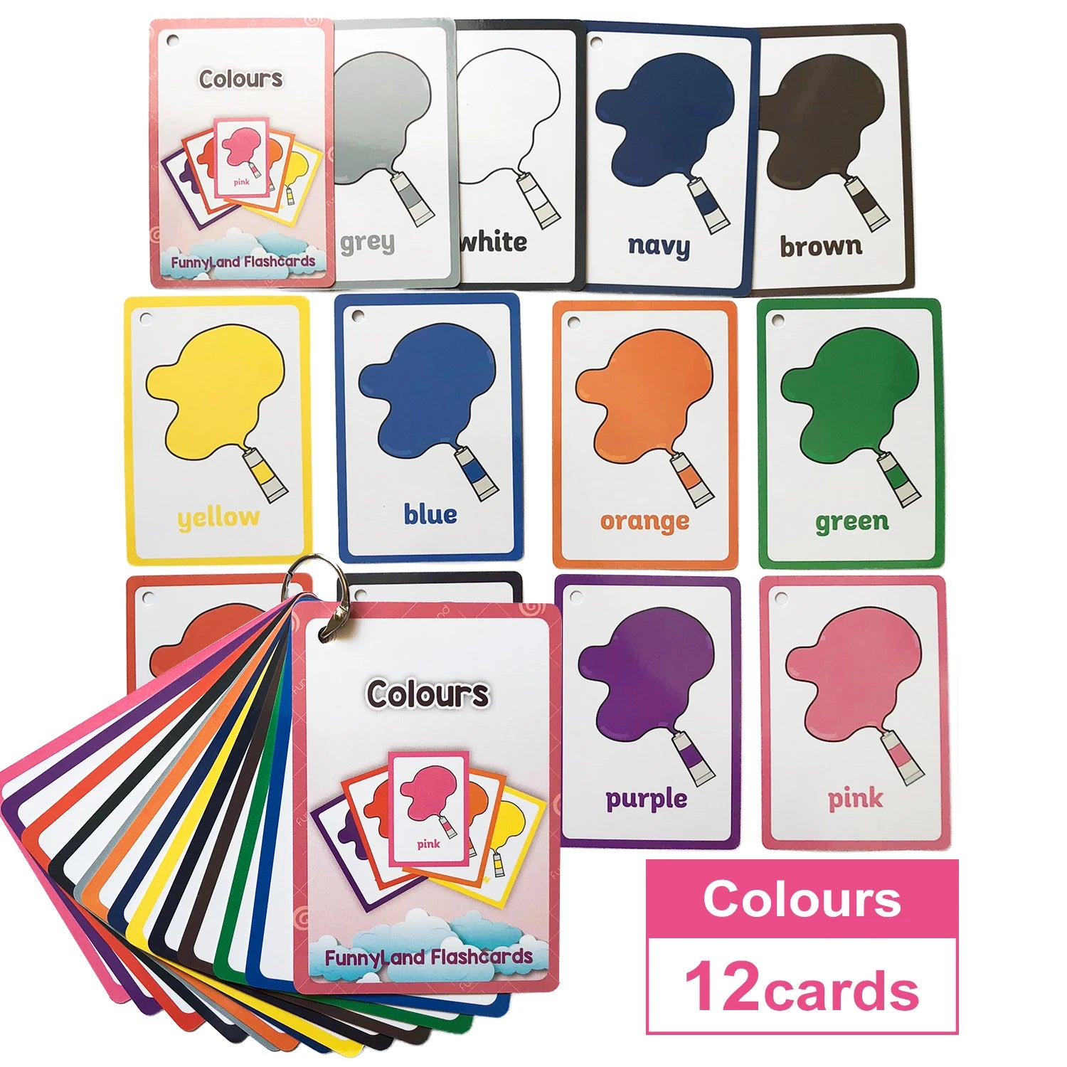 Kids Montessori English Word Flashcards
