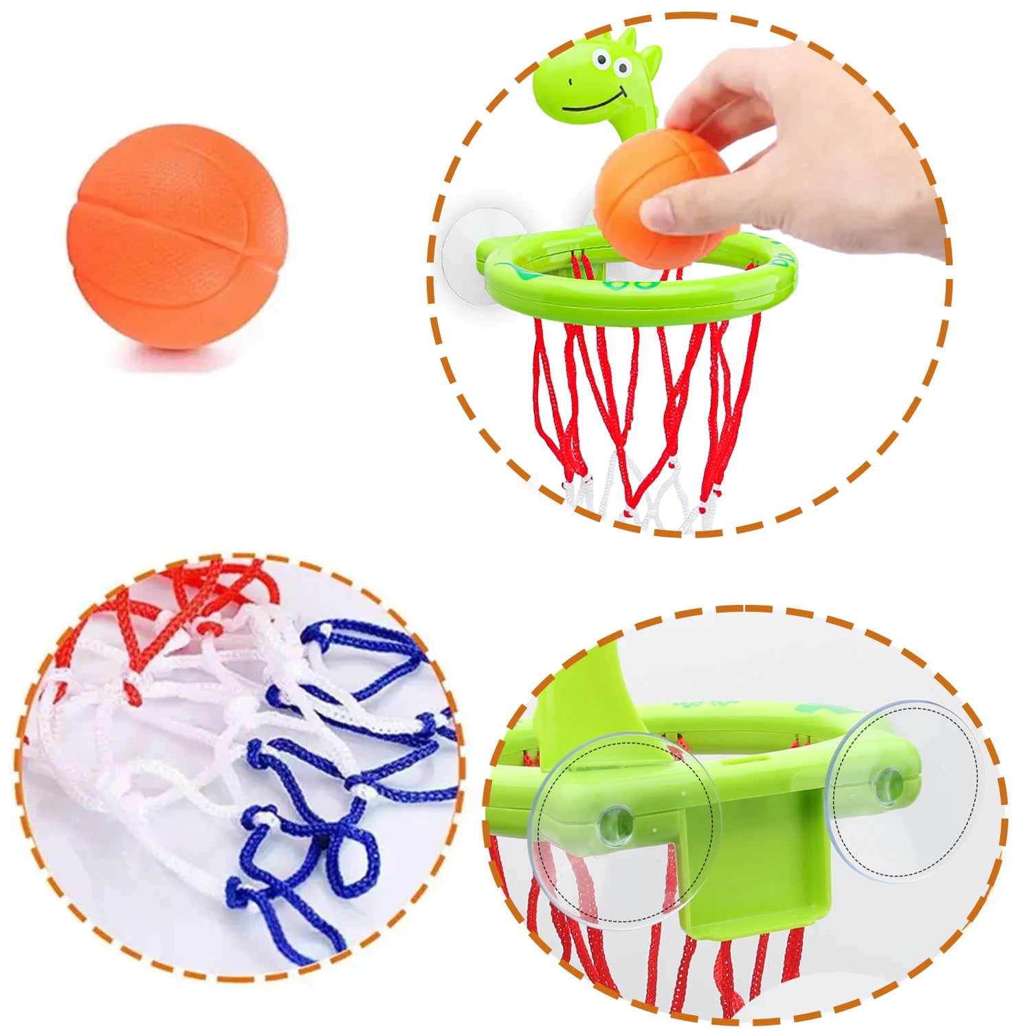 Baby Bath Basketball Hoop Toy