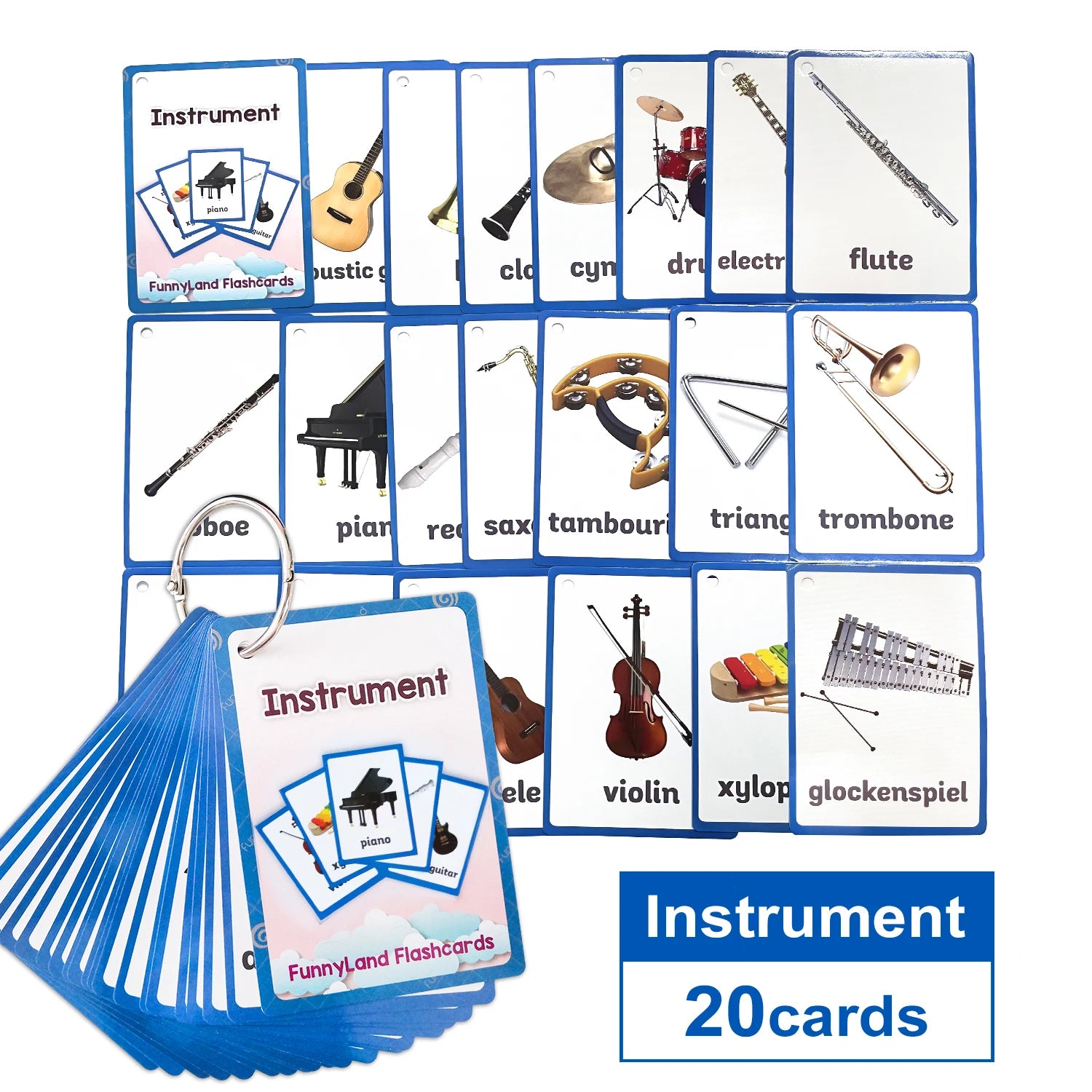 Kids Montessori English Word Flashcards