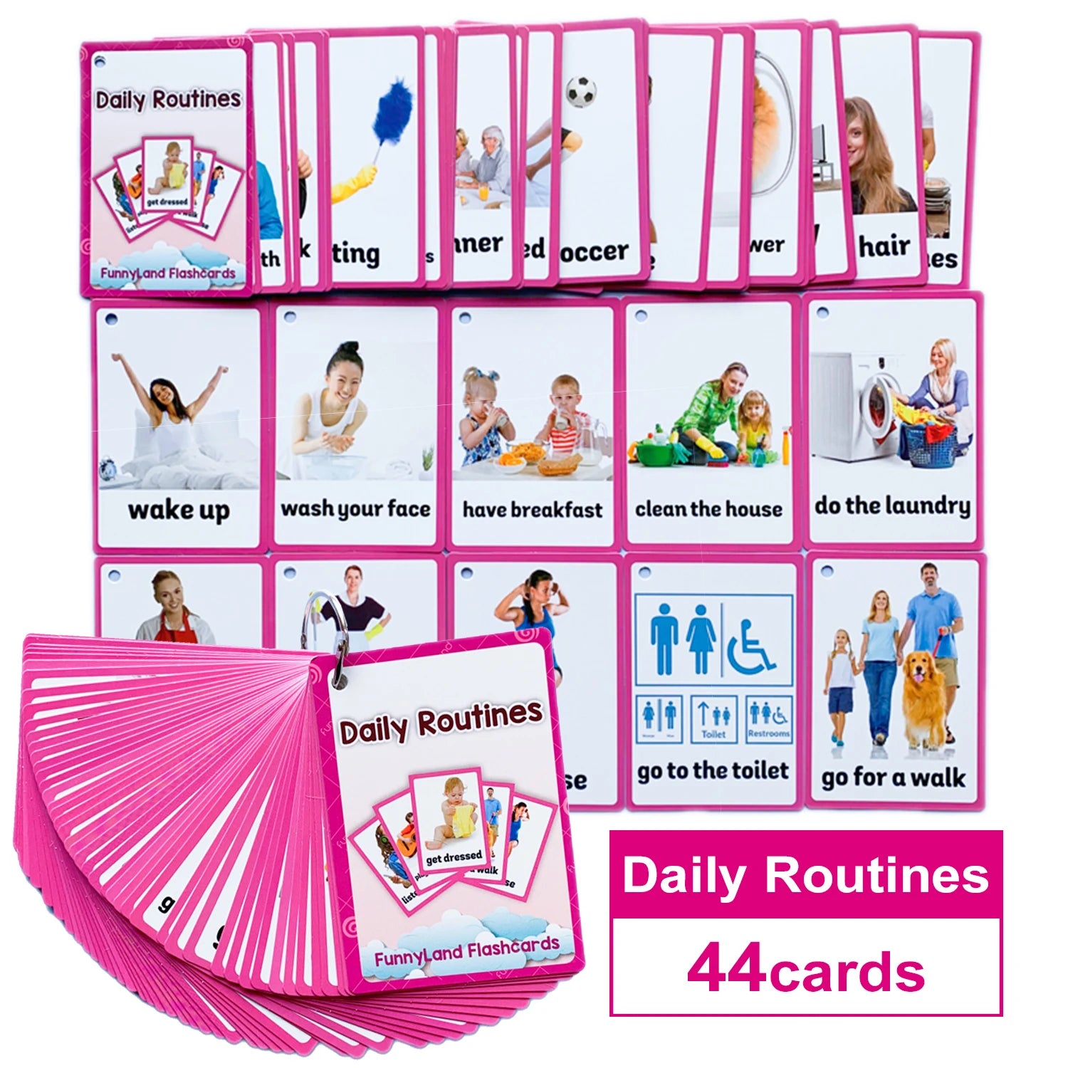 Kids Montessori English Word Flashcards