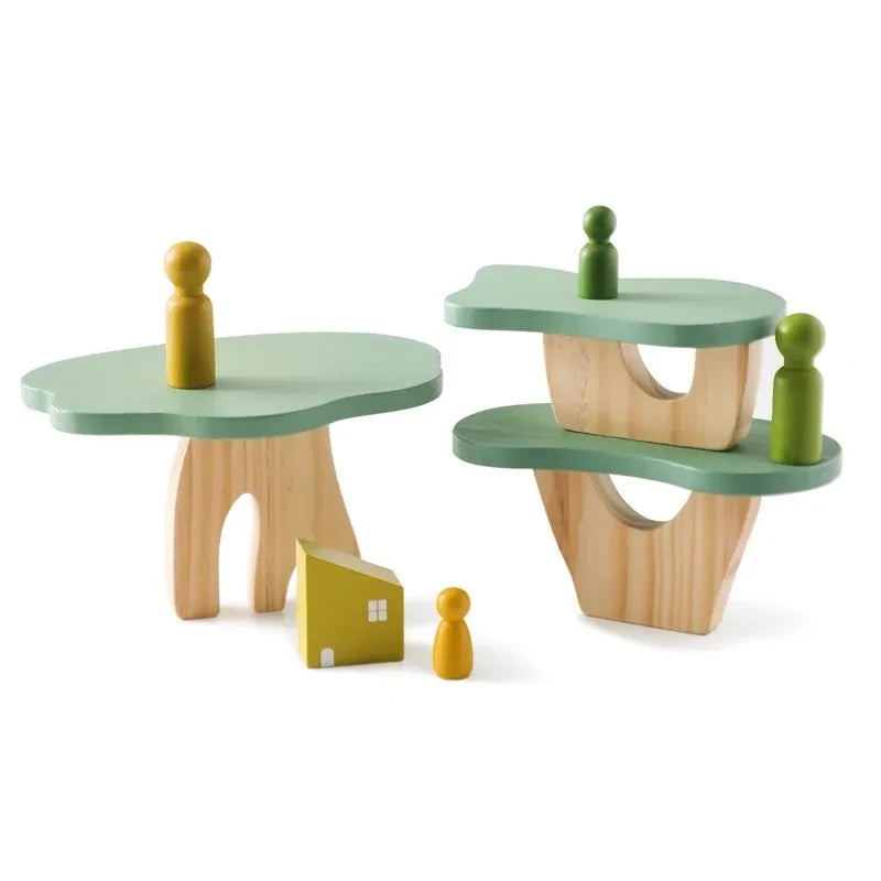 Montessori Sensory Wooden Stacking Toys