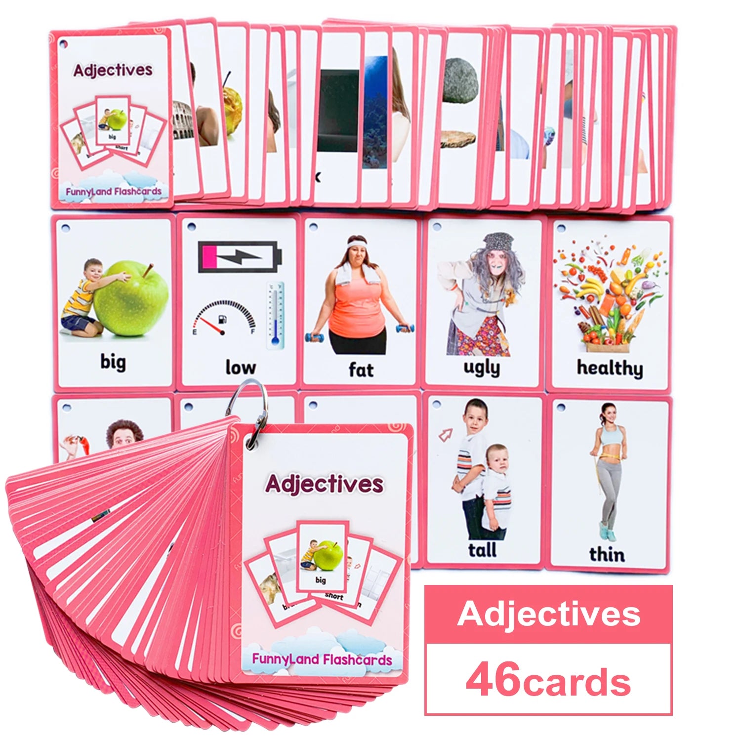 Kids Montessori English Word Flashcards