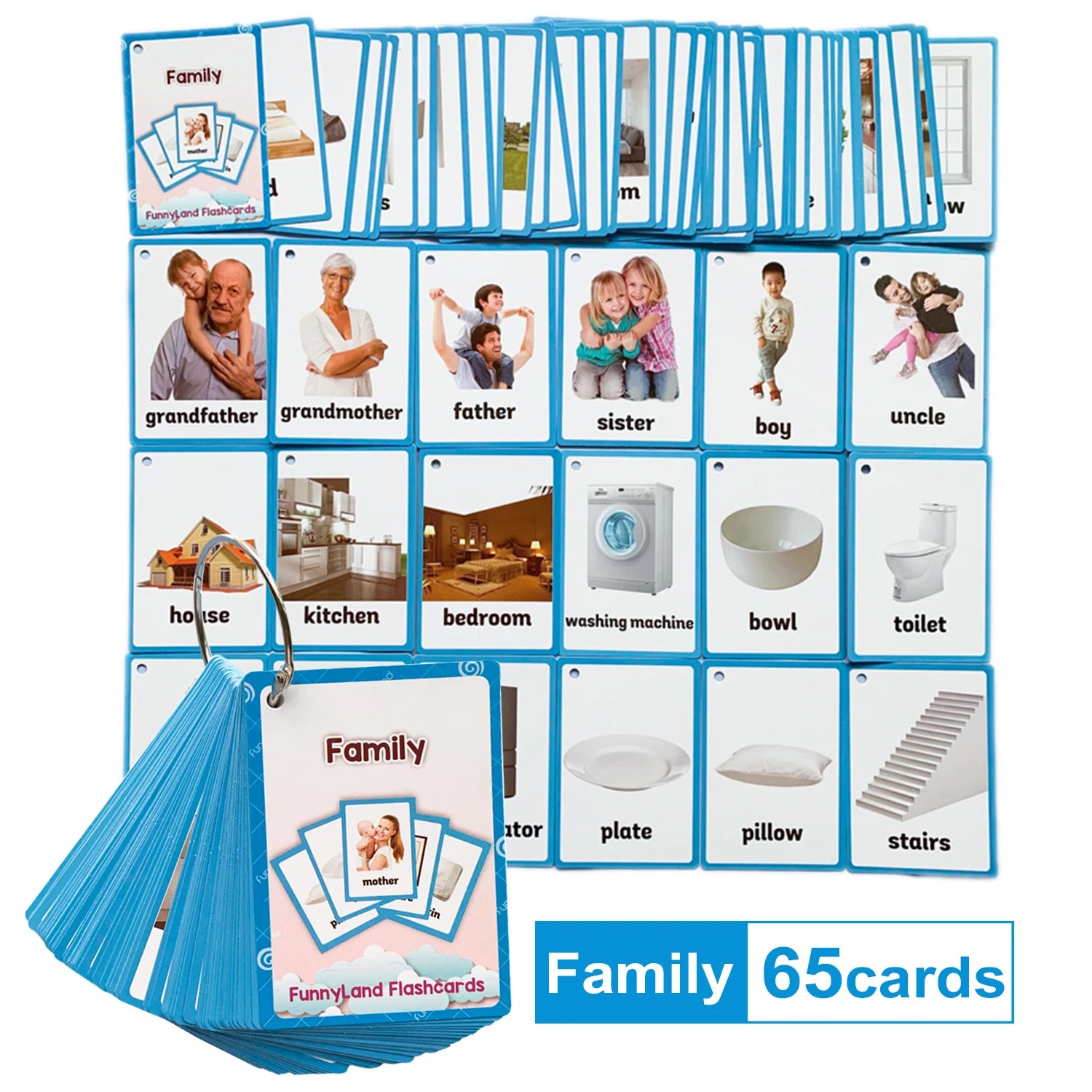 Kids Montessori English Word Flashcards