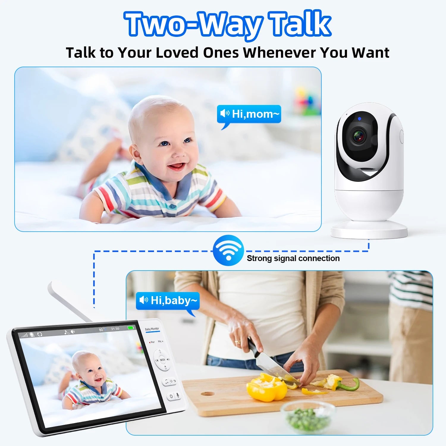 Video Baby Monitor 7 Inch Screen