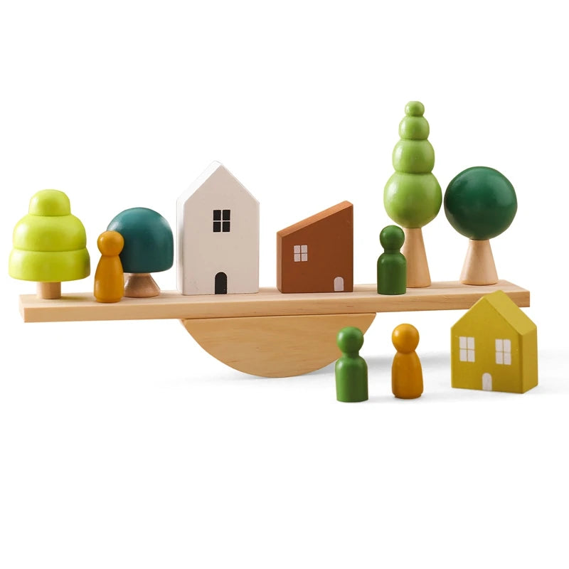 Montessori Sensory Wooden Stacking Toys