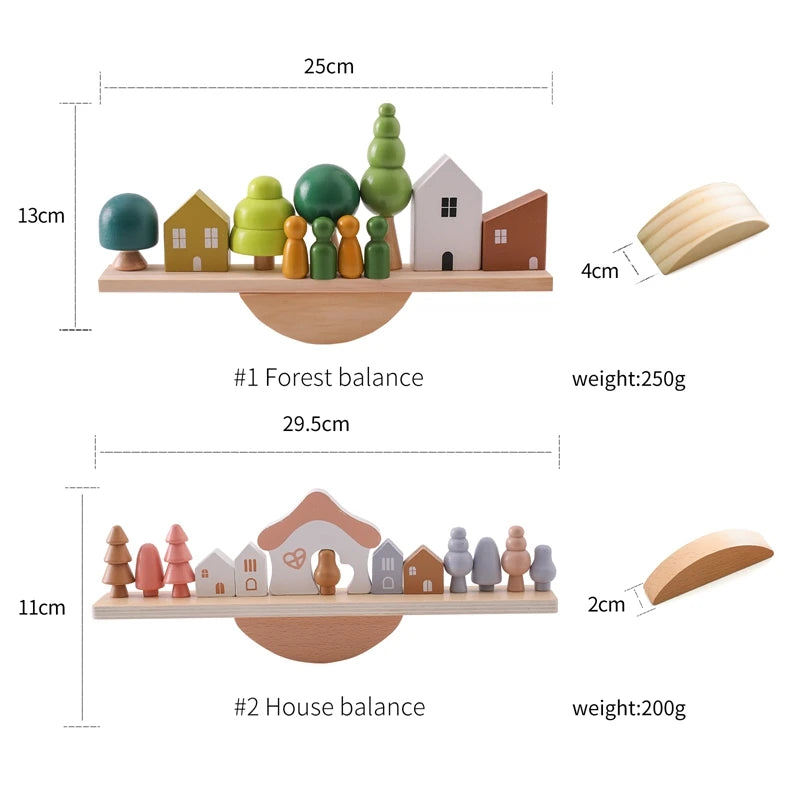 Montessori Sensory Wooden Stacking Toys