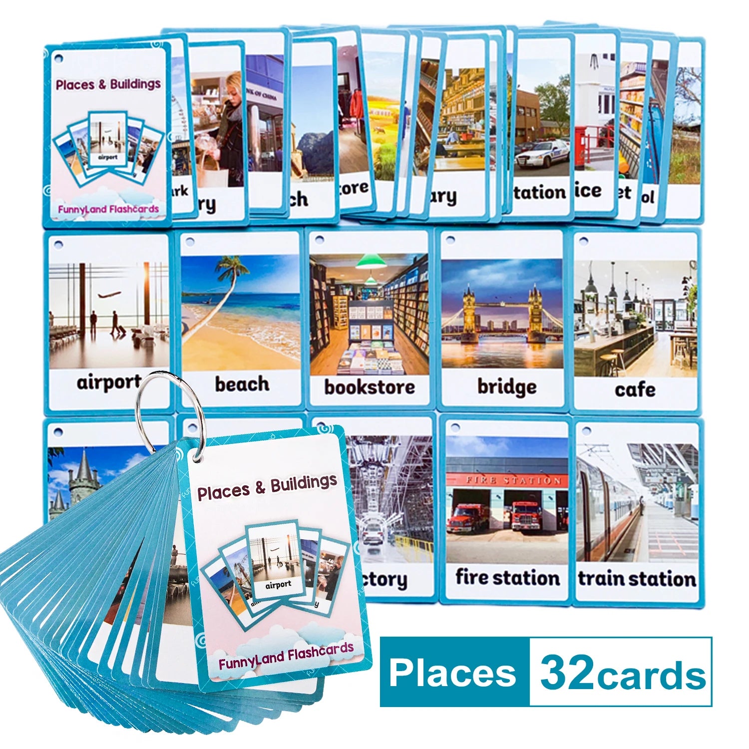 Kids Montessori English Word Flashcards