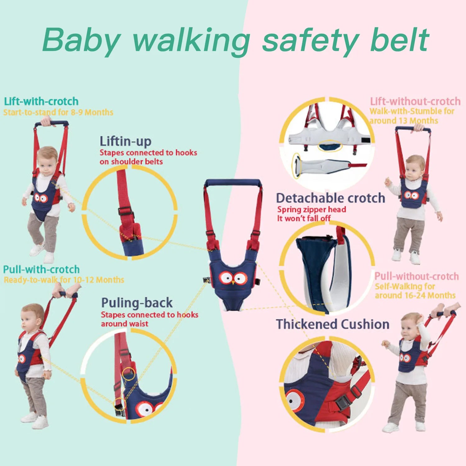Baby Detachable Toddler Walking Aid